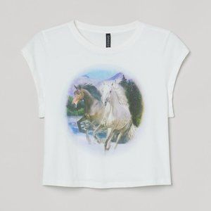 H&M plus size Horse Crop Top 90s Y2K  4XL